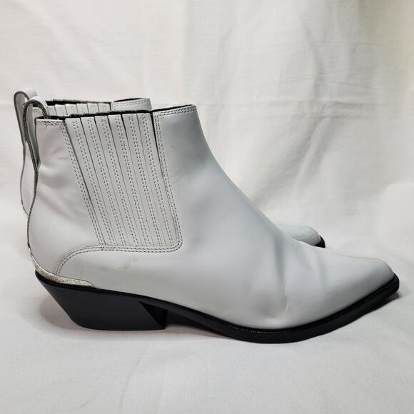 rag & bone Shoes - Rag & Bone Westin White Italian Leather Ankle Bootie Boot Women's 7 US 37 EU